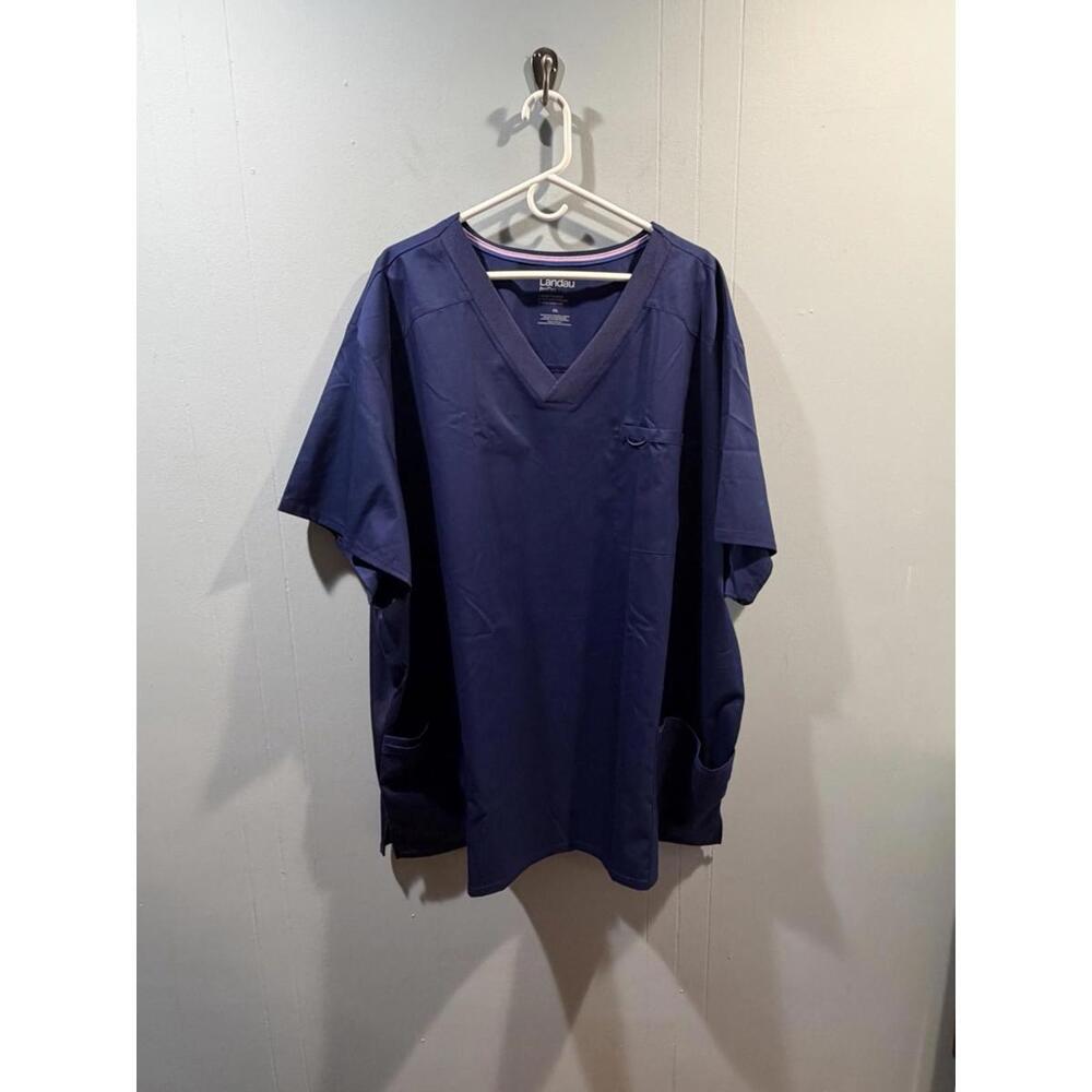 Mens Landau Pro Flex Top V Neck Size 5XL Navy Nurse Uniform